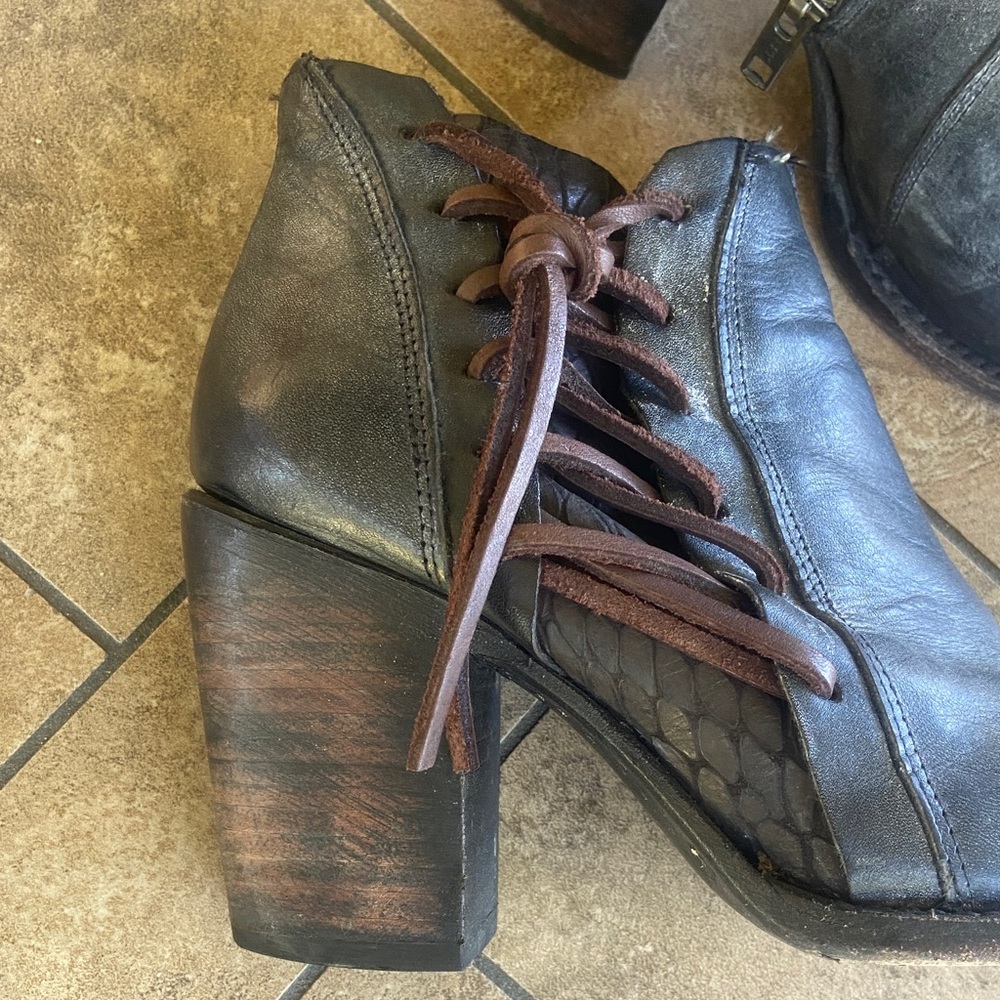 FREEBIRD  Brook by Steven Black and Brown Ankle Boots